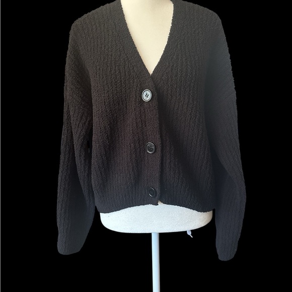 No Boundaries Sweaters - No Boundaries Charcoal Button-Up Cardigan
